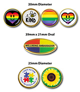Multi Colour Wellbeing Badges