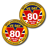 VE DAY 38mm Button Badge